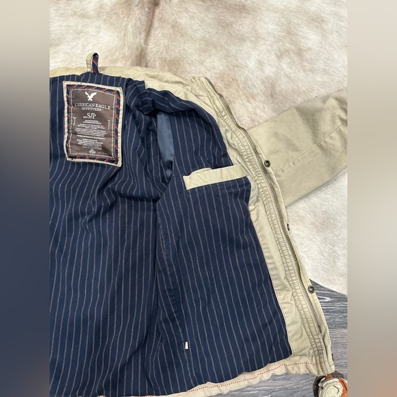 American Eagle Work Jacket Small Lined Shop Chore Vintage Detroit Chore Distress - Picture 7 of 7